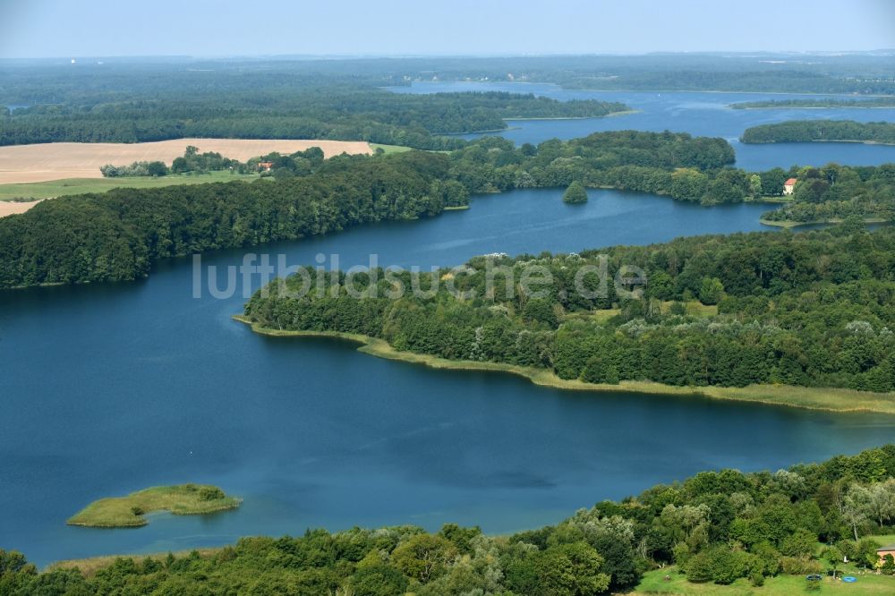 Boissower von oben - Uferbereiche des Sees Schaalsee in Boissower im Bundesland Mecklenburg-Vorpommern