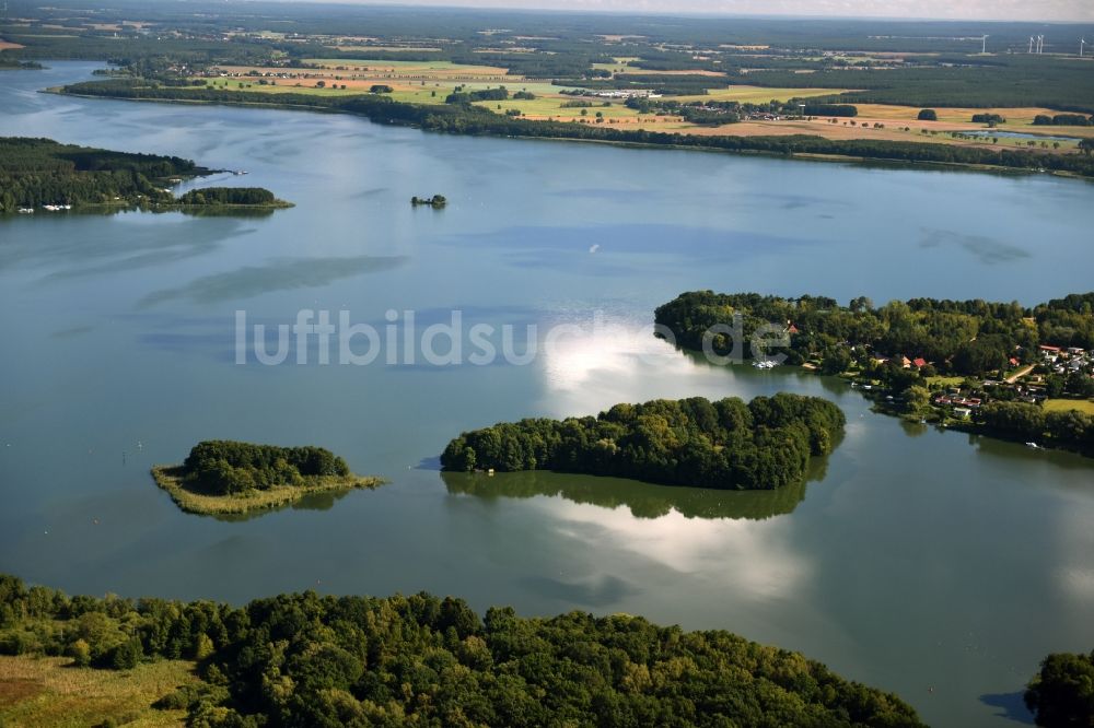 Schwielochsee aus der Vogelperspektive: Uferbereiche des Sees Schwielochsee im Bundesland Brandenburg