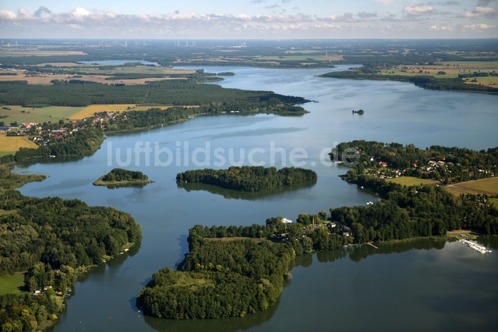 Luftaufnahme Schwielochsee - Uferbereiche des Sees Schwielochsee im Bundesland Brandenburg