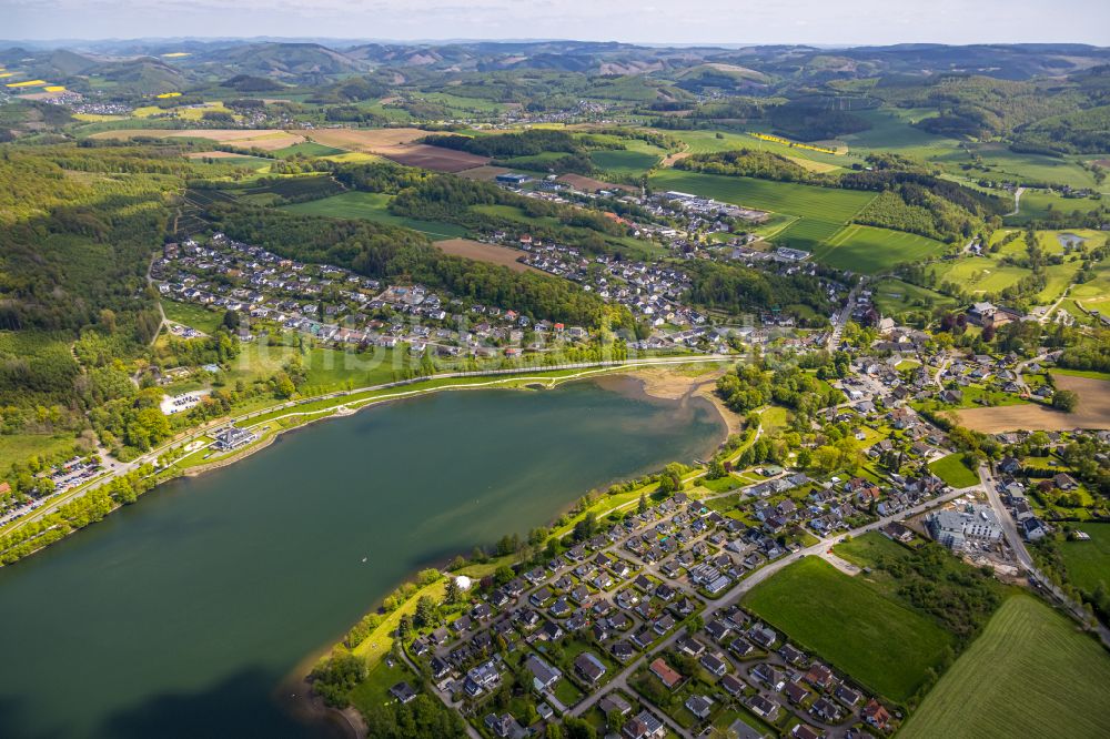 Luftaufnahme Amecke - Uferbereiche des Sees Sorpe in Amecke im Bundesland Nordrhein-Westfalen, Deutschland