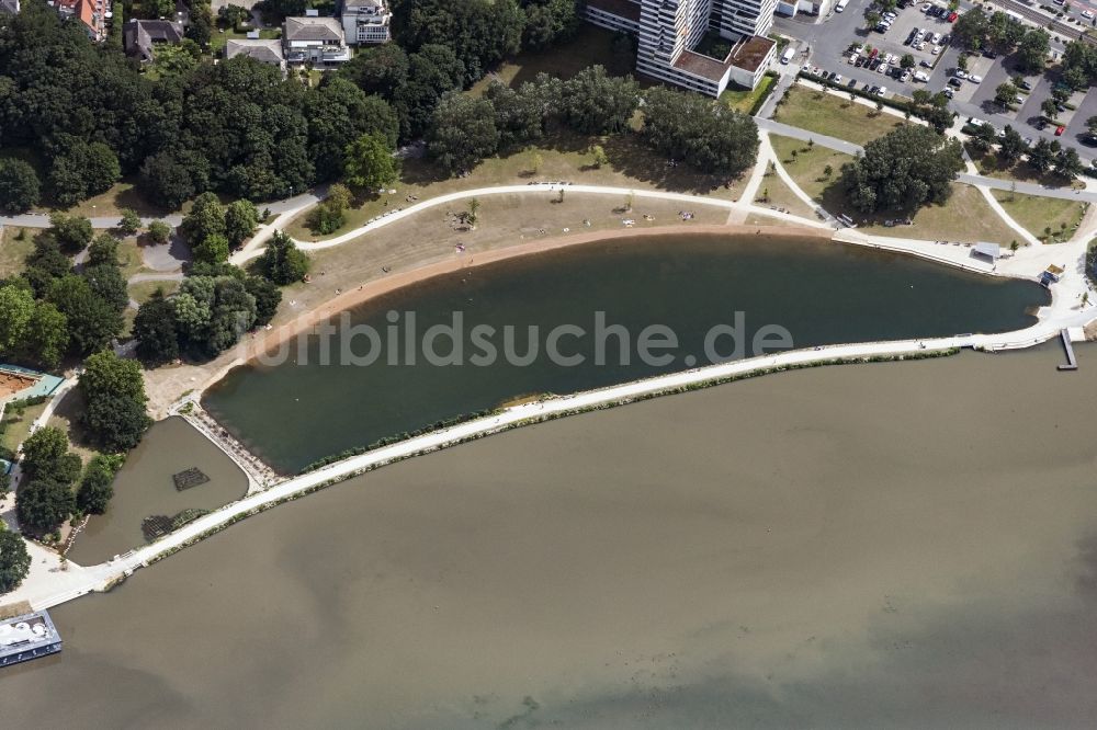 Luftaufnahme Nürnberg - Uferbereiche des Sees Wöhrder See in Nürnberg im Bundesland Bayern, Deutschland