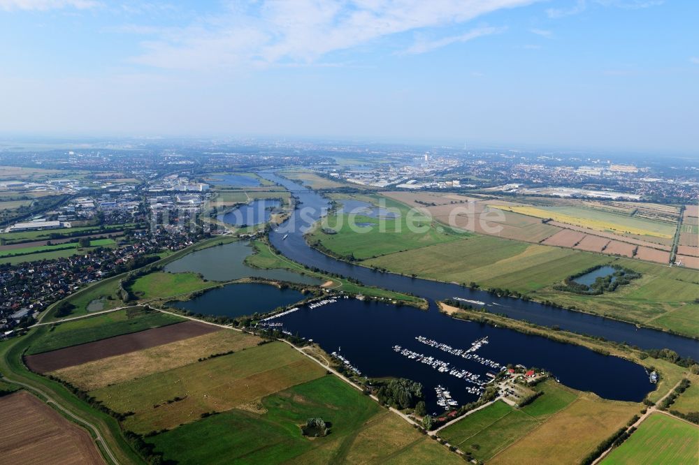 Luftaufnahme Weyhe - Uferbereiche des Sees Wieltsee in Weyhe im Bundesland Niedersachsen