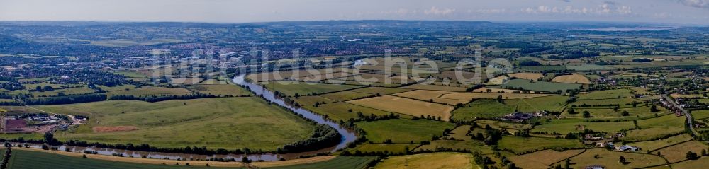 Luftbild Gloucester - Uferbereiche am Severn Flußverlauf in Gloucester in England, Vereinigtes Königreich