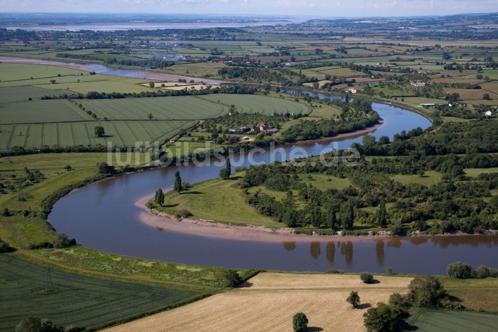 Luftbild Longney - Uferbereiche am Severn Flußverlauf in Longney in England, Vereinigtes Königreich