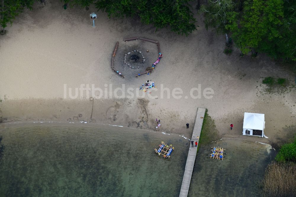 Luftaufnahme Mönchwinkel - Uferbereiche des Störitzsee in Mönchwinkel im Bundesland Brandenburg, Deutschland