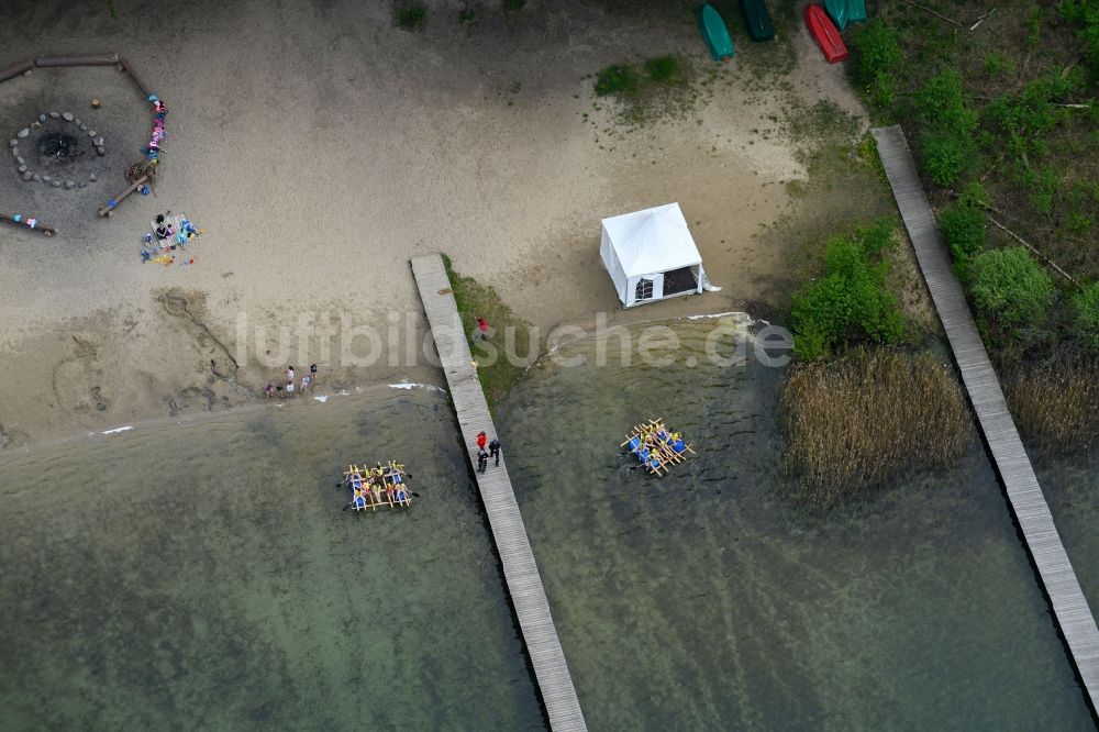 Luftbild Mönchwinkel - Uferbereiche des Störitzsee in Mönchwinkel im Bundesland Brandenburg, Deutschland