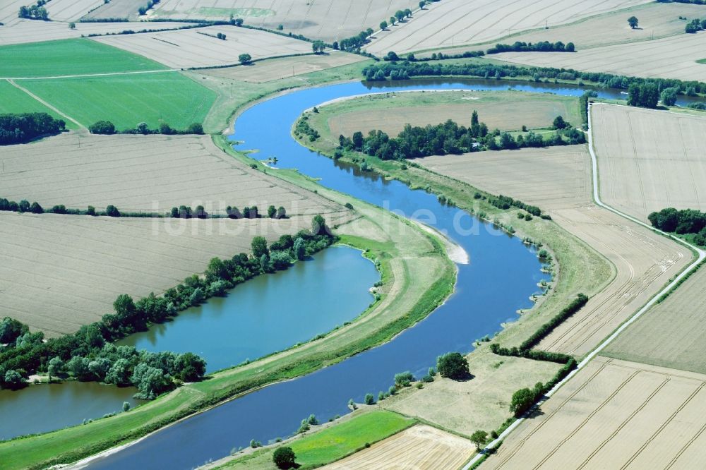 Luftbild Balge - Uferbereiche am Weser Flußverlauf in Balge im Bundesland Niedersachsen, Deutschland