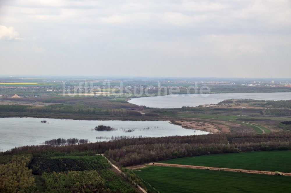 Zwenkau aus der Vogelperspektive: Uferbereiche zwischen Zwenkauer See und Cospudener See in Zwenkau im Bundesland Sachsen