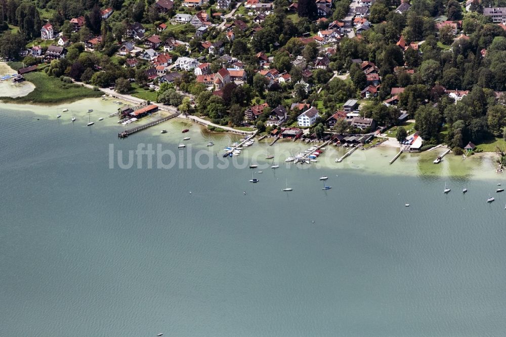 Luftbild Schondorf am Ammersee - Uferpromenade an den See- Uferbereichen des Ammersee in Schondorf am Ammersee im Bundesland Bayern, Deutschland