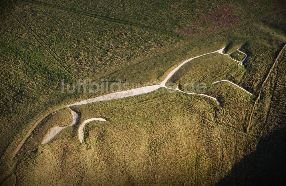 Uffington aus der Vogelperspektive: Uffington White Horse