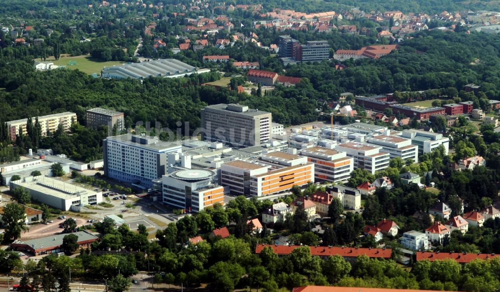 Luftbild Halle / Saale - UKH Universitätsklinikum Kröllwitz an der Ernst-Grube-Straße in Halle in Sachsen-Anhalt