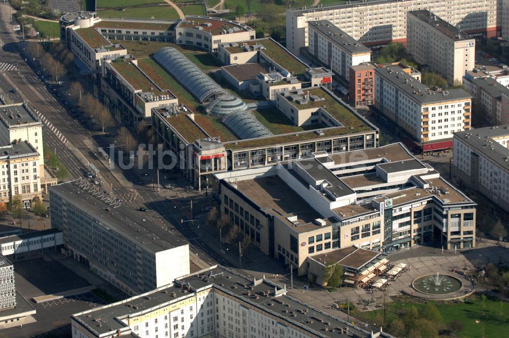 Magdeburg von oben - Ulrichshaus und Allee-Center in Magdeburg im Bundesland Sachsen-Anhalt