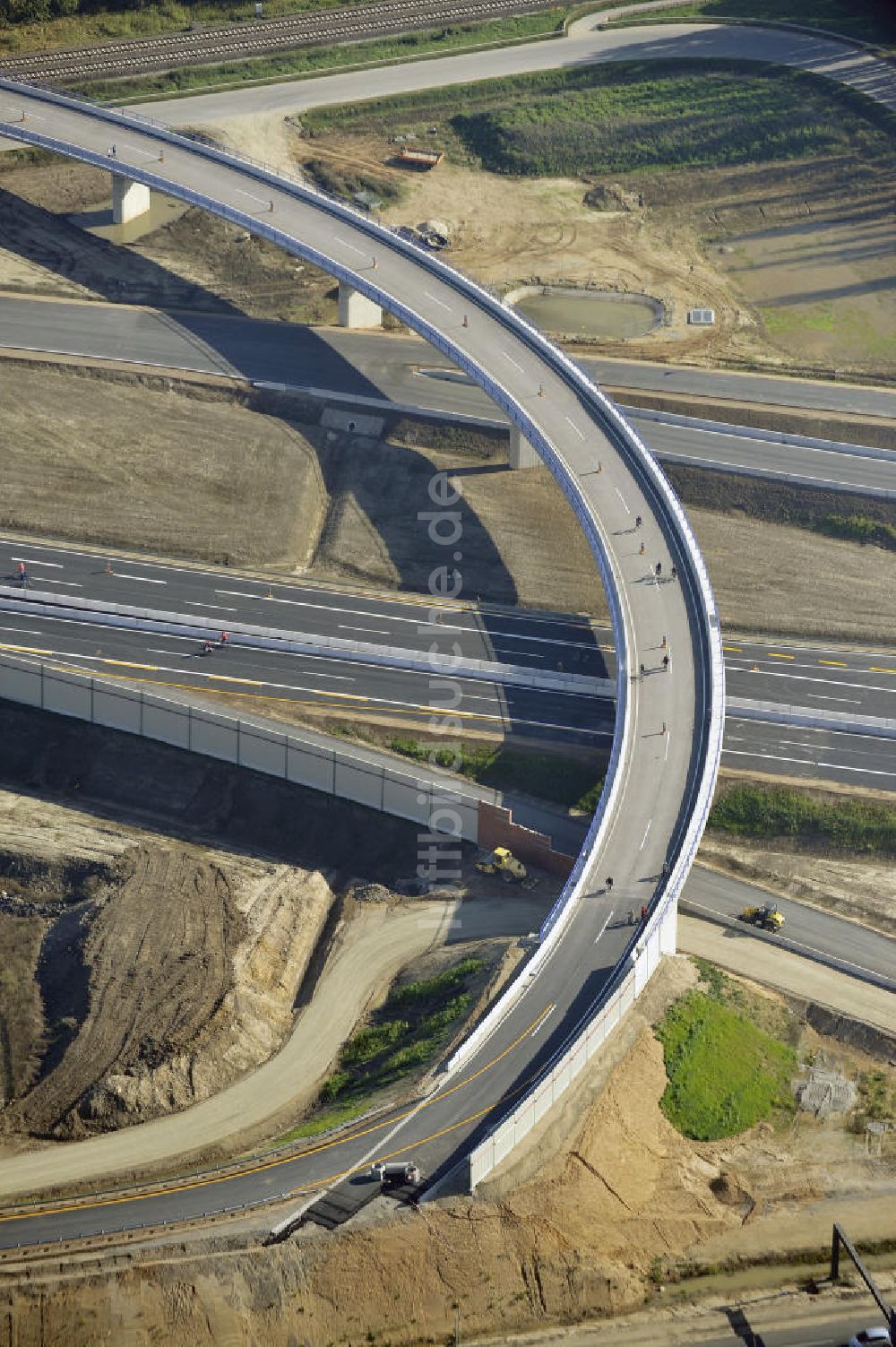 Luftaufnahme BRAUNSCHWEIG - Um- und Ausbau des Autobahndreieck Braunschweig-Südwest