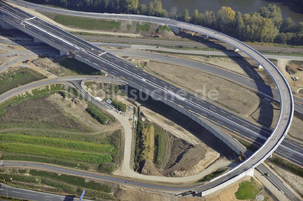 BRAUNSCHWEIG aus der Vogelperspektive: Um- und Ausbau des Autobahndreieck Braunschweig-Südwest