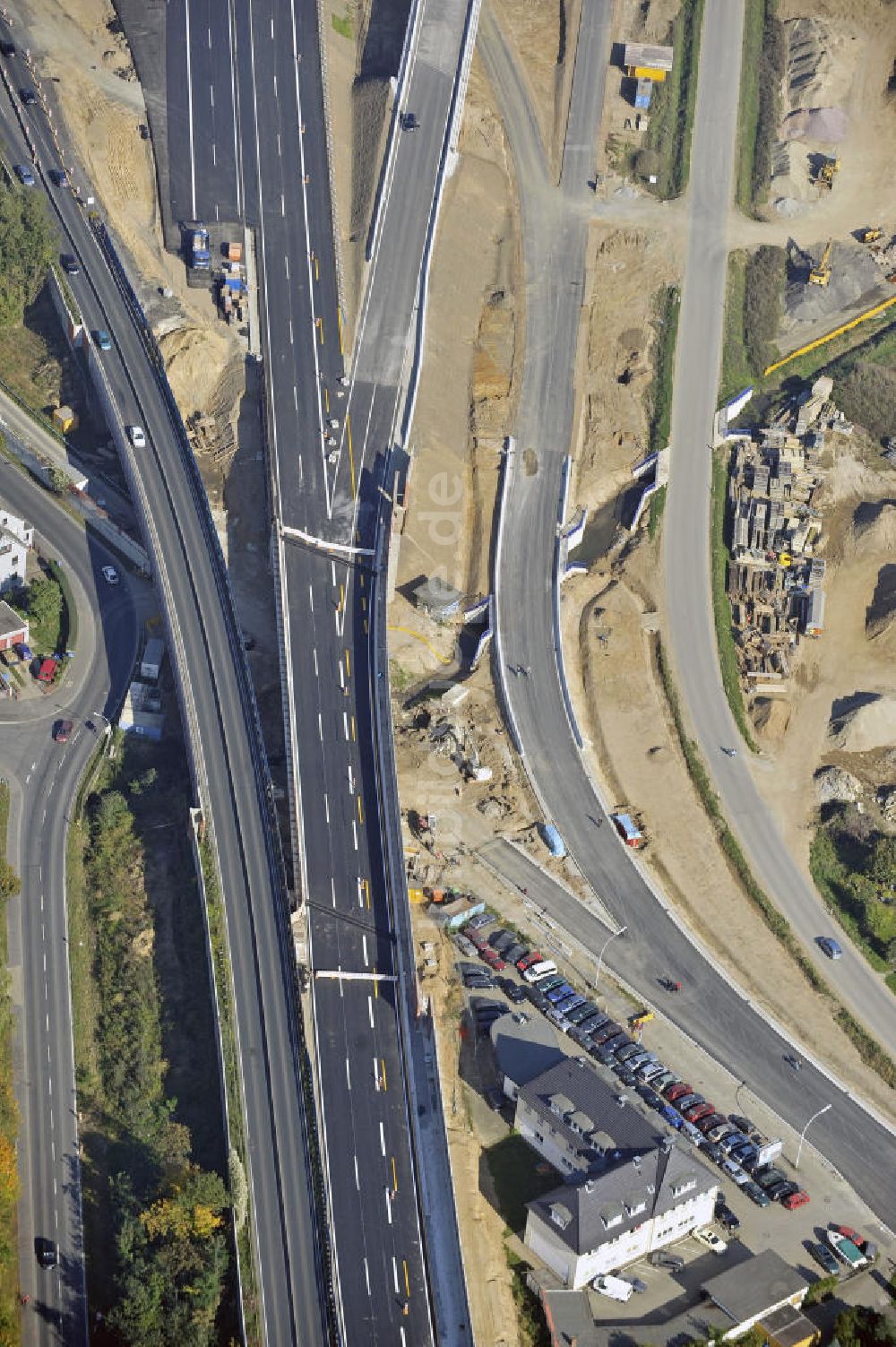 Luftaufnahme BRAUNSCHWEIG - Um- und Ausbau des Autobahndreieck Braunschweig-Südwest