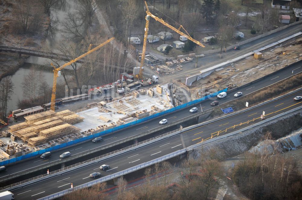 Braunschweig aus der Vogelperspektive: Um- und Ausbau des Autobahndreieck Braunschweig-Südwest