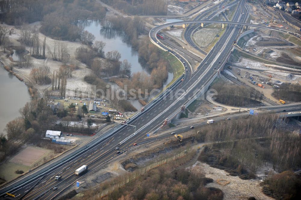 Braunschweig aus der Vogelperspektive: Um- und Ausbau des Autobahndreieck Braunschweig-Südwest