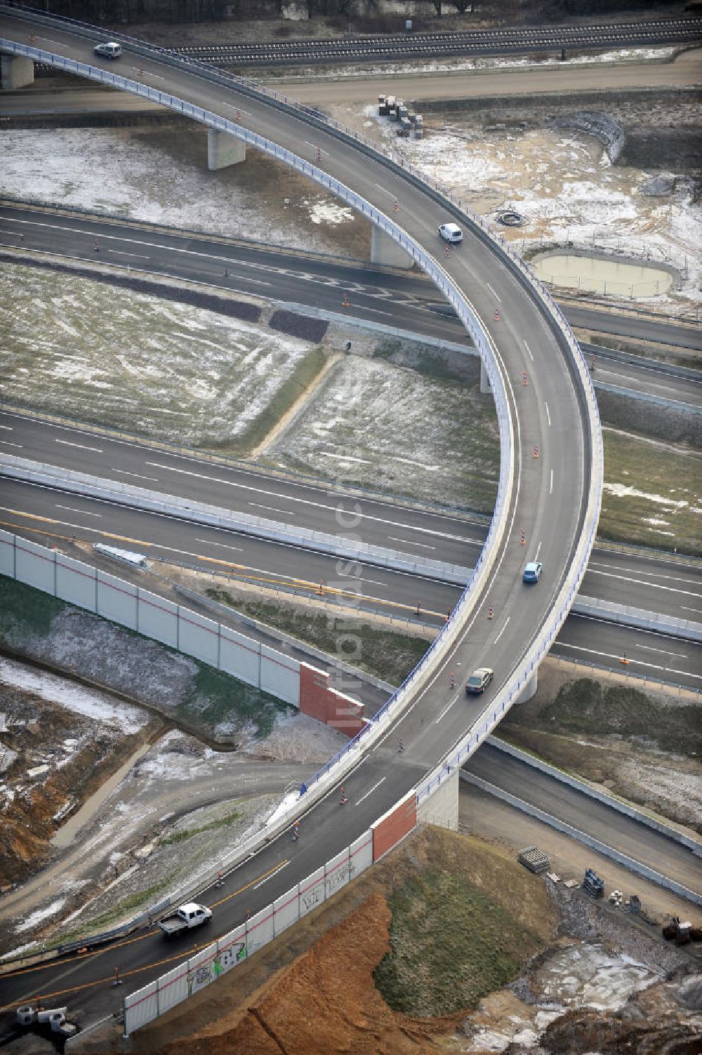 Luftbild Braunschweig - Um- und Ausbau des Autobahndreieck Braunschweig-Südwest