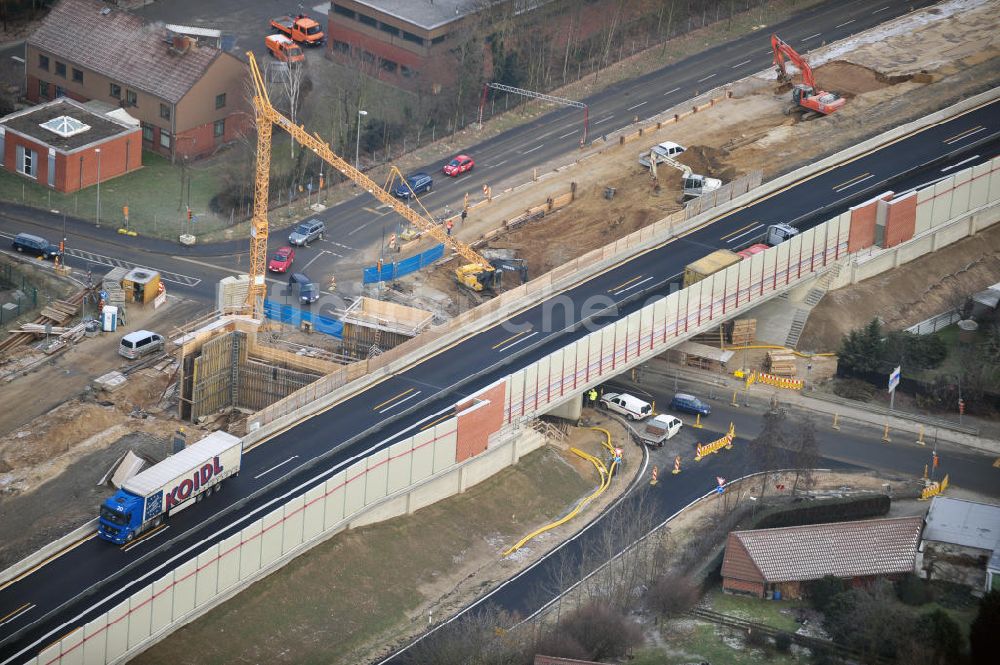 Luftaufnahme Braunschweig - Um- und Ausbau des Autobahndreieck Braunschweig-Südwest