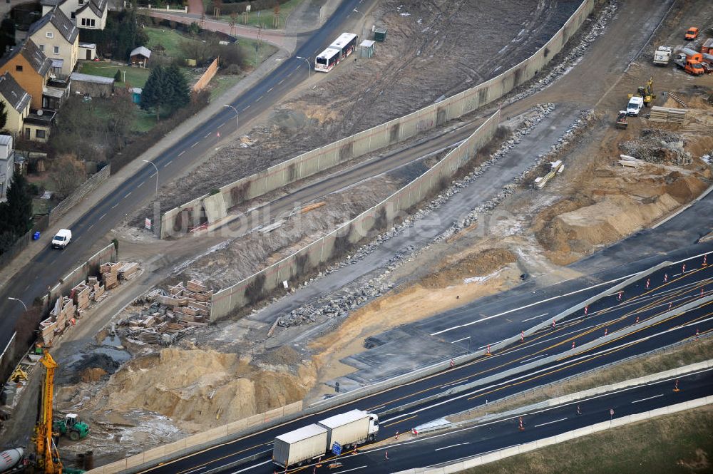 Luftaufnahme Braunschweig - Um- und Ausbau des Autobahndreieck Braunschweig-Südwest