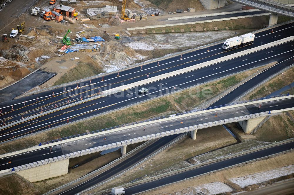 Braunschweig aus der Vogelperspektive: Um- und Ausbau des Autobahndreieck Braunschweig-Südwest