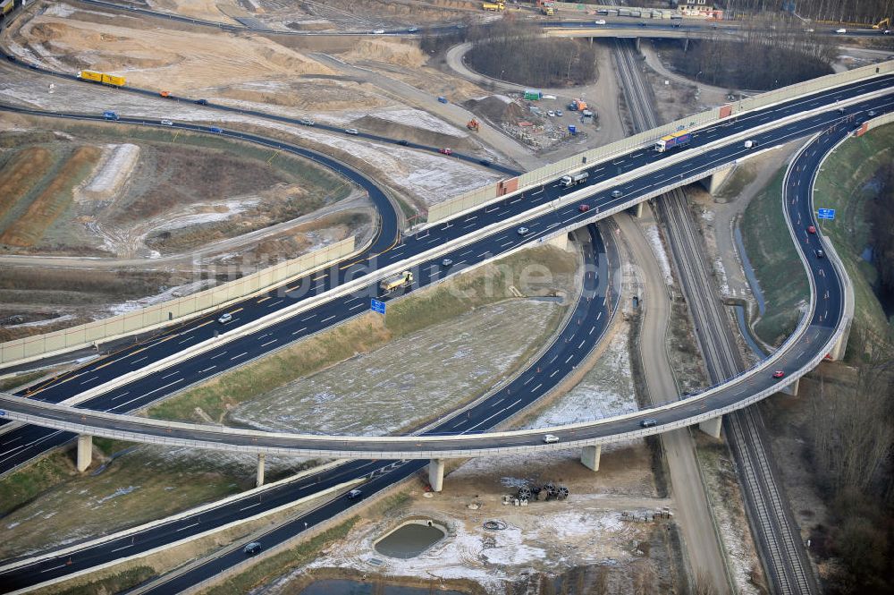 Luftaufnahme Braunschweig - Um- und Ausbau des Autobahndreieck Braunschweig-Südwest