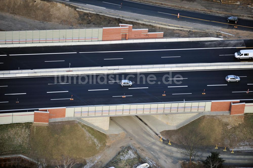 Braunschweig von oben - Um- und Ausbau des Autobahndreieck Braunschweig-Südwest