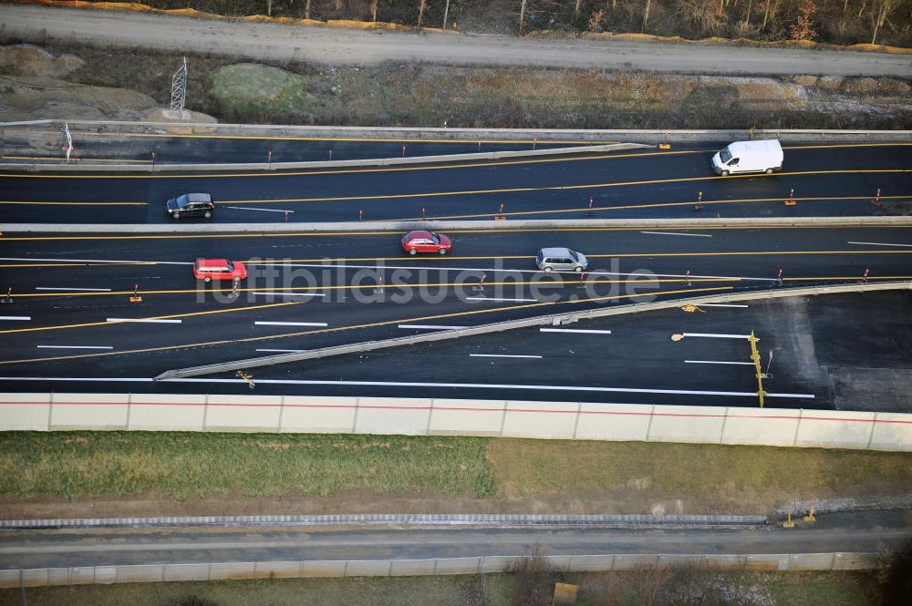 Braunschweig von oben - Um- und Ausbau des Autobahndreieck Braunschweig-Südwest