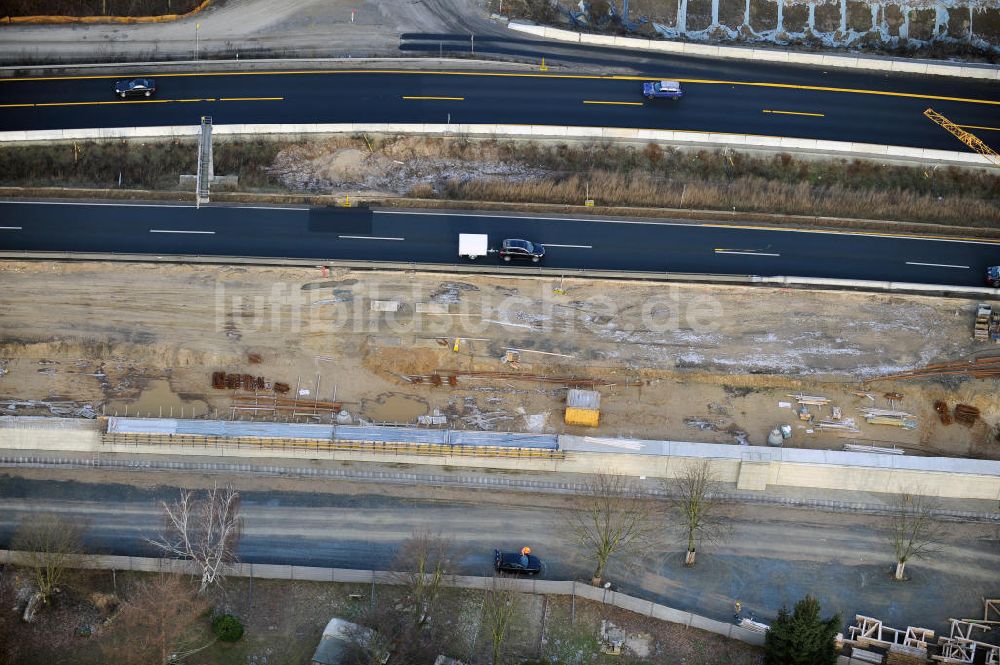 Braunschweig von oben - Um- und Ausbau des Autobahndreieck Braunschweig-Südwest