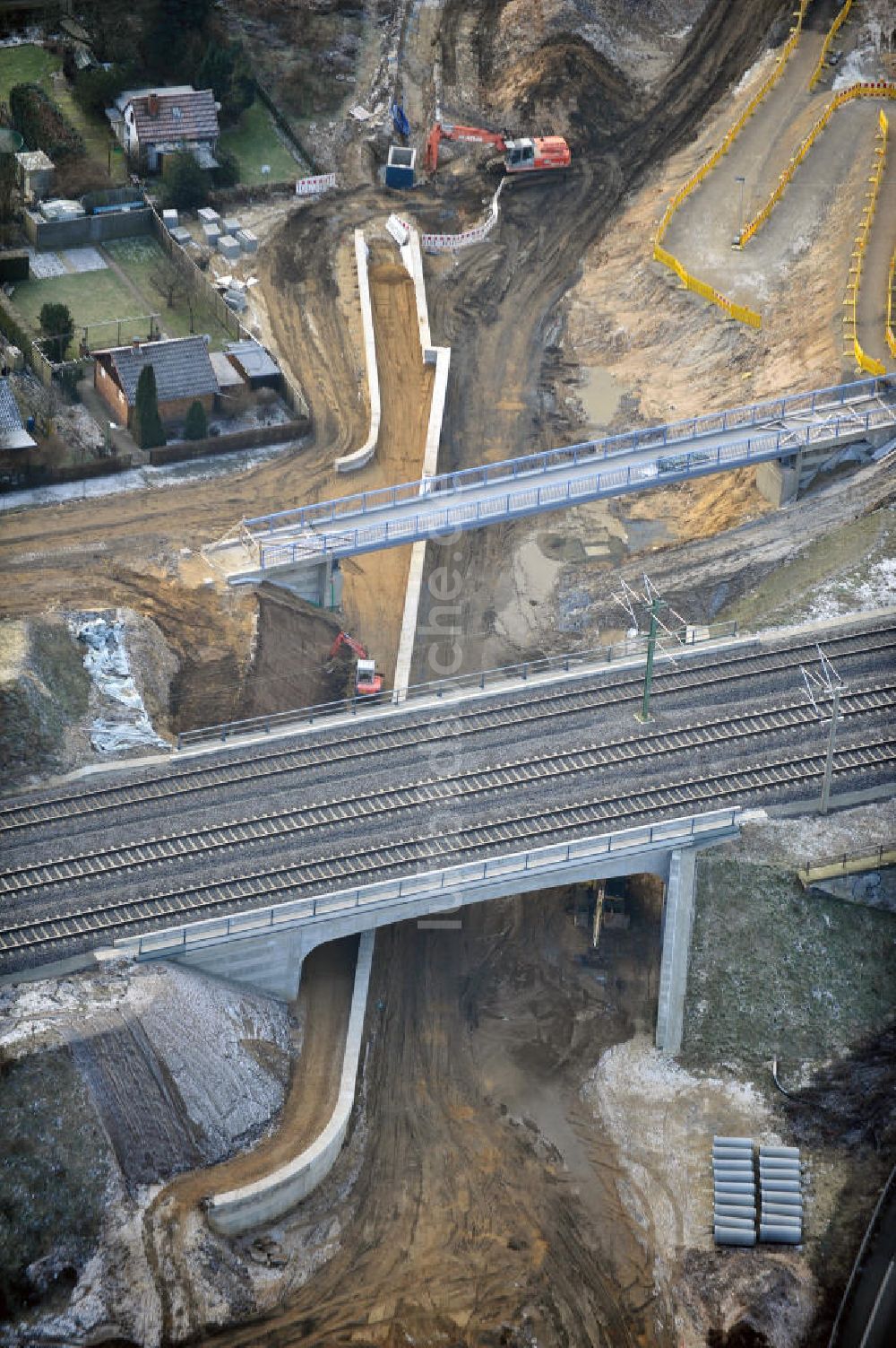 Braunschweig von oben - Um- und Ausbau des Autobahndreieck Braunschweig-Südwest