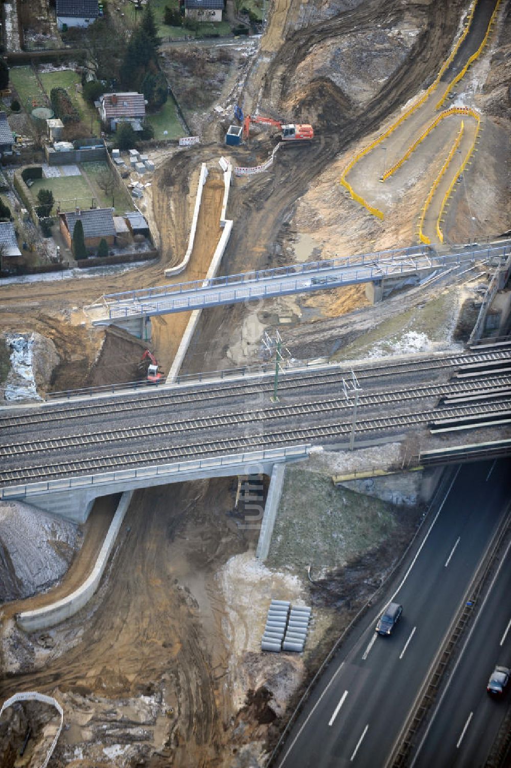 Braunschweig aus der Vogelperspektive: Um- und Ausbau des Autobahndreieck Braunschweig-Südwest