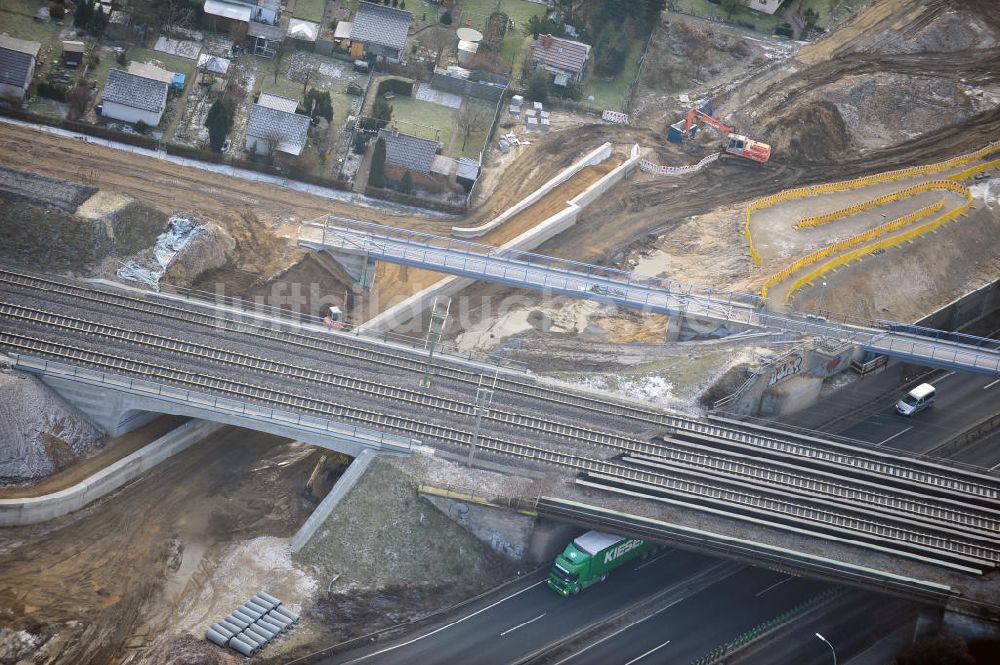 Luftaufnahme Braunschweig - Um- und Ausbau des Autobahndreieck Braunschweig-Südwest