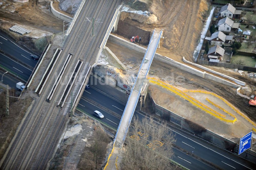 Braunschweig von oben - Um- und Ausbau des Autobahndreieck Braunschweig-Südwest