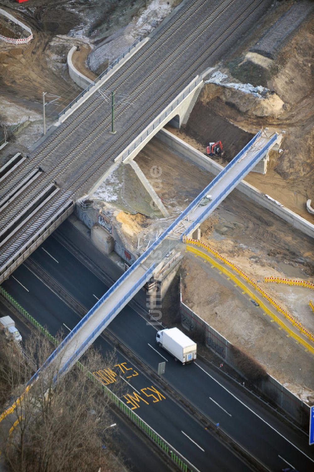 Luftbild Braunschweig - Um- und Ausbau des Autobahndreieck Braunschweig-Südwest