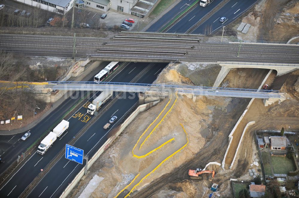 Luftaufnahme Braunschweig - Um- und Ausbau des Autobahndreieck Braunschweig-Südwest