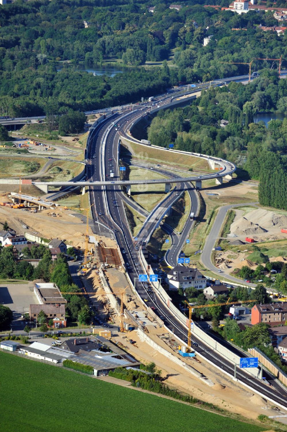 Luftbild Braunschweig - Um- und Ausbau des Autobahndreieck Braunschweig-Südwest