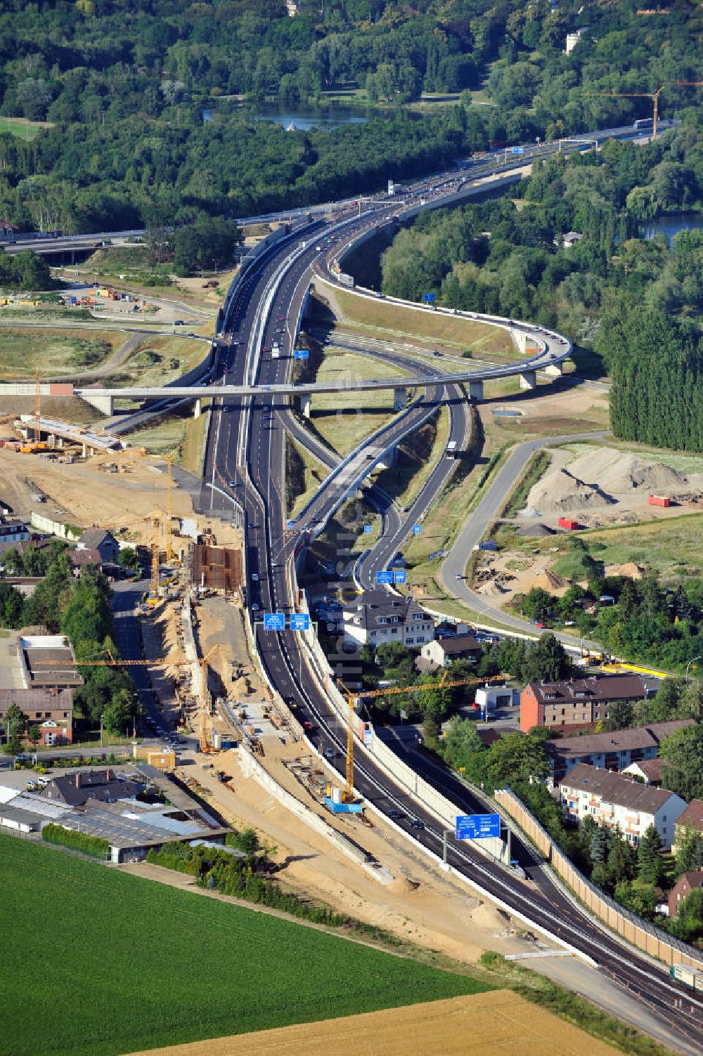 Luftaufnahme Braunschweig - Um- und Ausbau des Autobahndreieck Braunschweig-Südwest