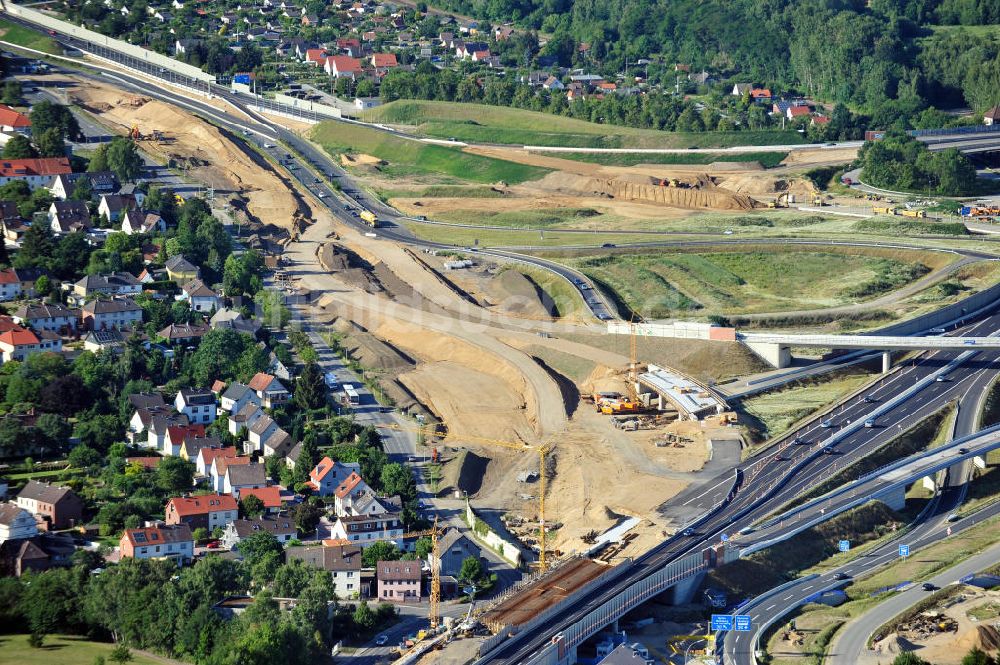 Braunschweig aus der Vogelperspektive: Um- und Ausbau des Autobahndreieck Braunschweig-Südwest