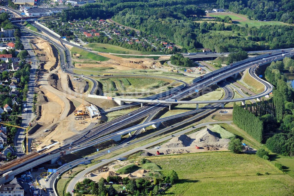 Braunschweig aus der Vogelperspektive: Um- und Ausbau des Autobahndreieck Braunschweig-Südwest