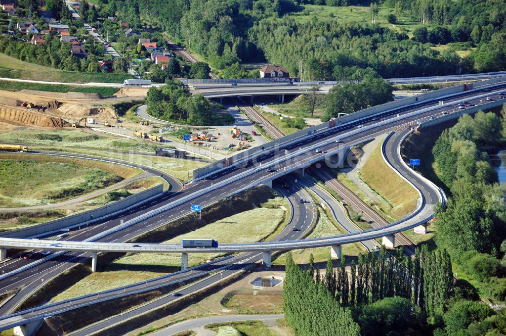 Luftaufnahme Braunschweig - Um- und Ausbau des Autobahndreieck Braunschweig-Südwest