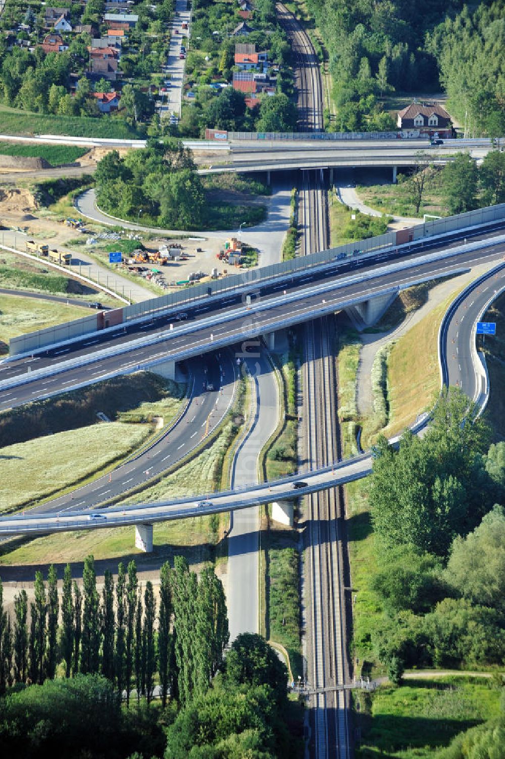 Luftaufnahme Braunschweig - Um- und Ausbau des Autobahndreieck Braunschweig-Südwest