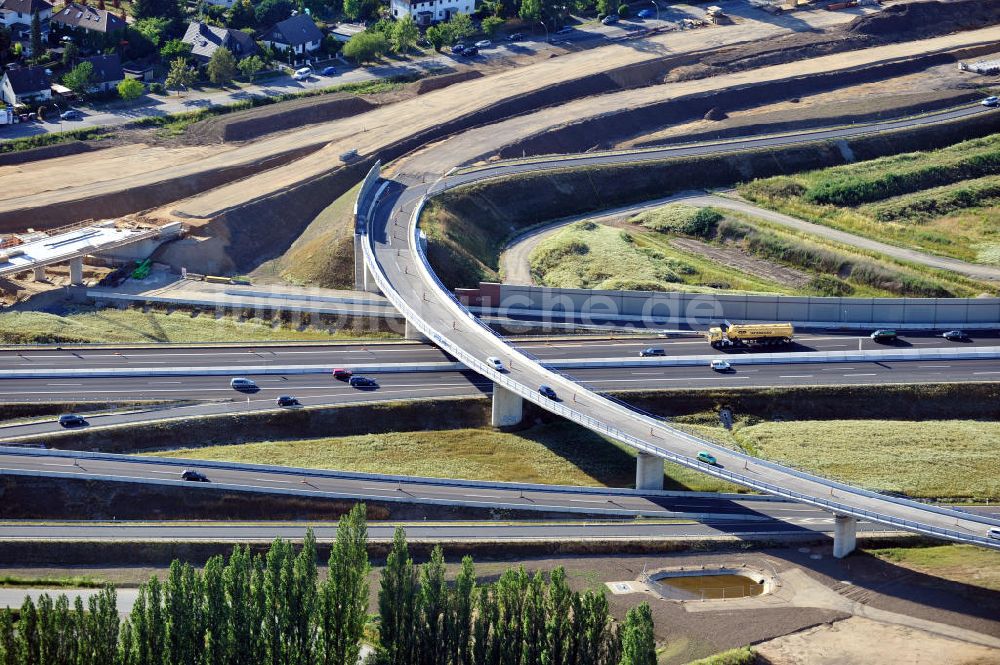 Braunschweig von oben - Um- und Ausbau des Autobahndreieck Braunschweig-Südwest