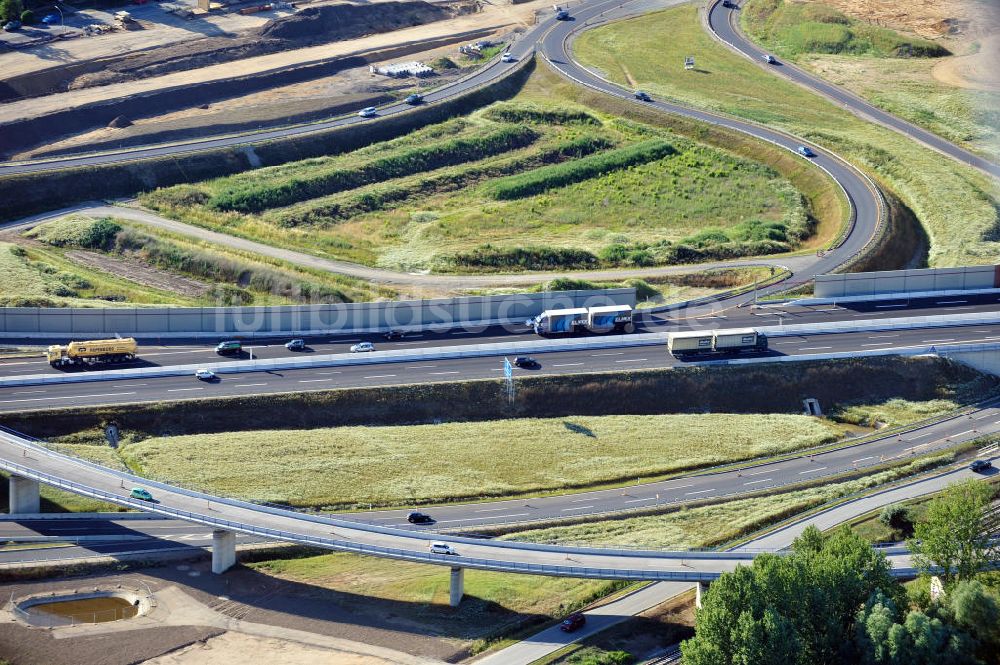 Braunschweig aus der Vogelperspektive: Um- und Ausbau des Autobahndreieck Braunschweig-Südwest