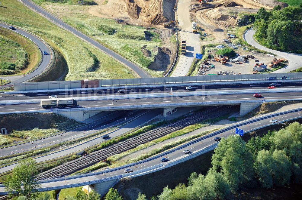 Luftaufnahme Braunschweig - Um- und Ausbau des Autobahndreieck Braunschweig-Südwest