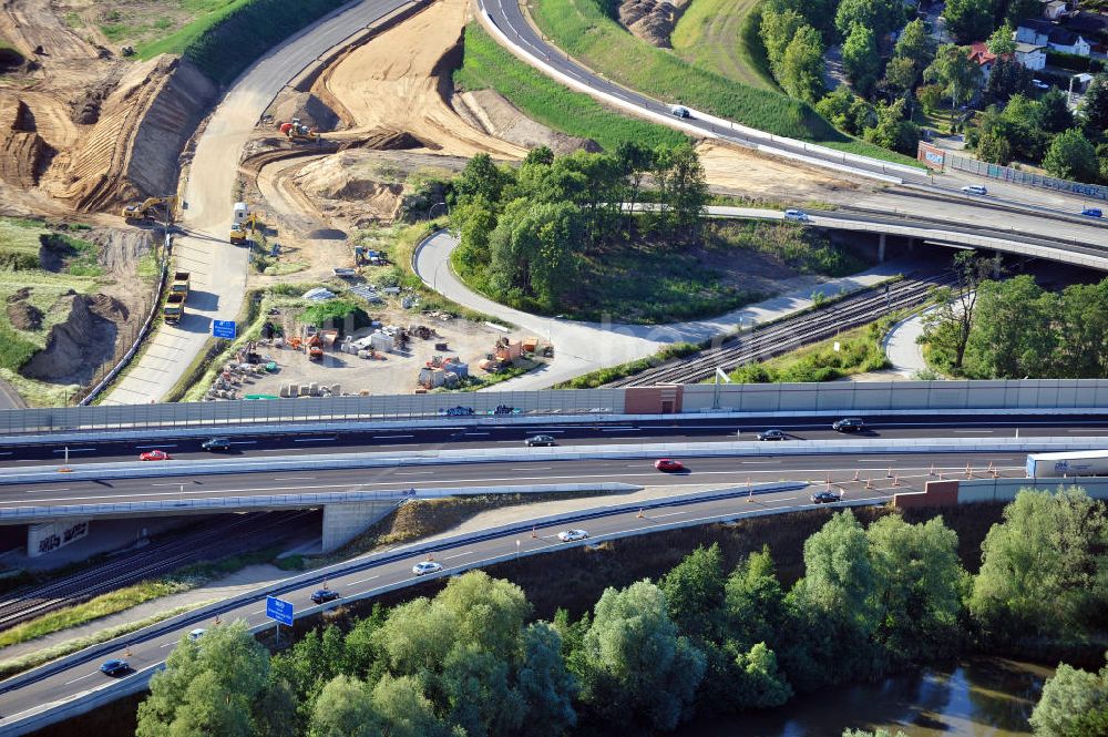 Braunschweig aus der Vogelperspektive: Um- und Ausbau des Autobahndreieck Braunschweig-Südwest