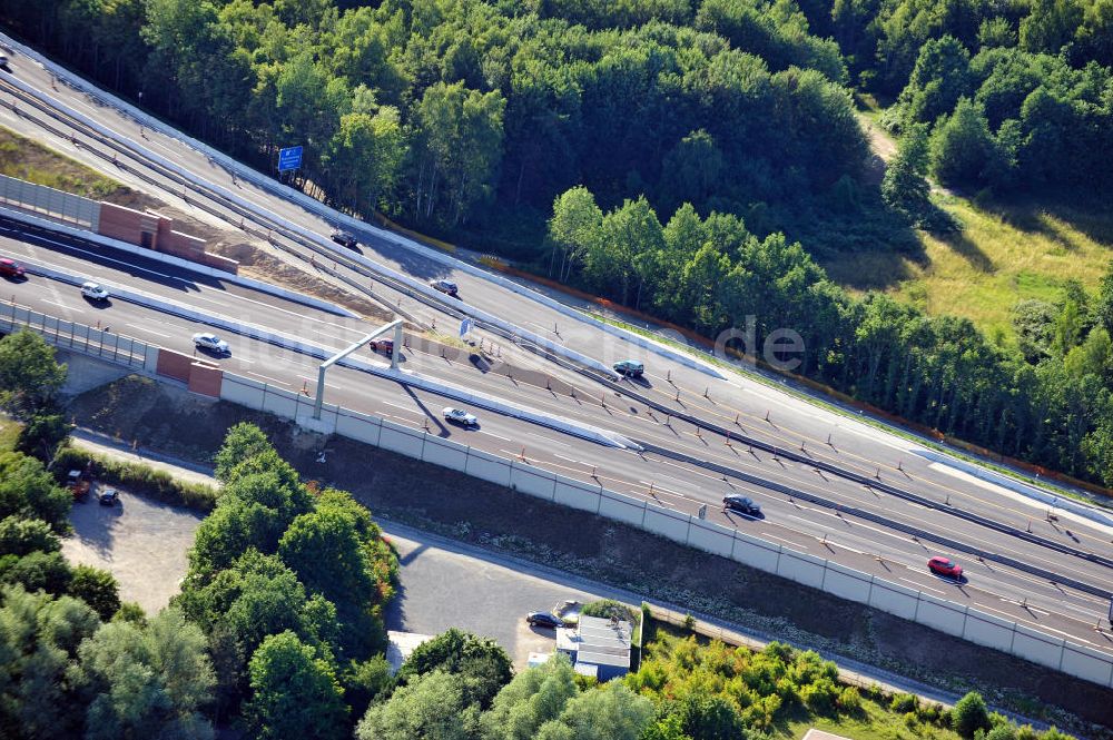 Braunschweig von oben - Um- und Ausbau des Autobahndreieck Braunschweig-Südwest