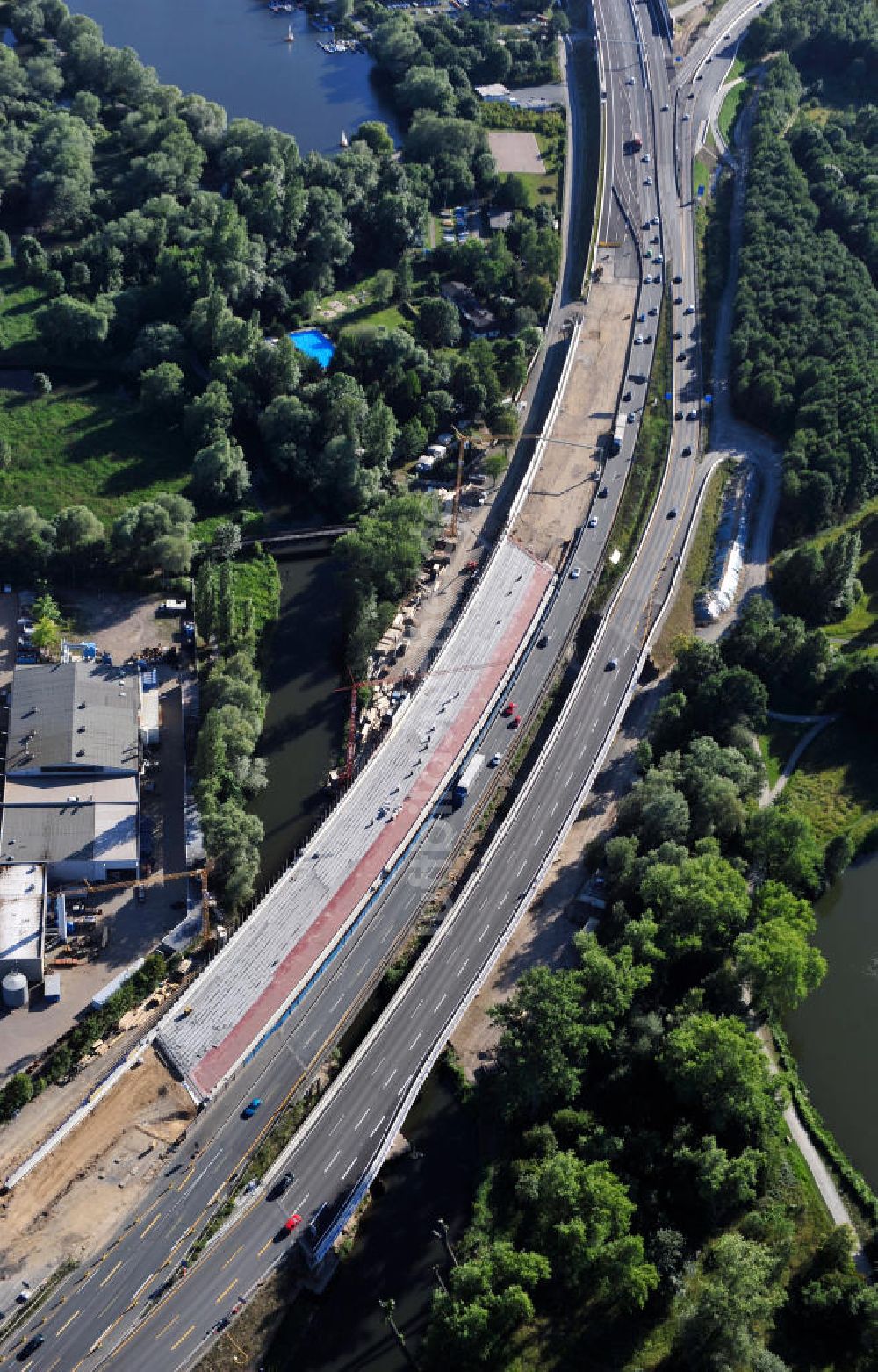 Luftaufnahme Braunschweig - Um- und Ausbau des Autobahndreieck Braunschweig-Südwest