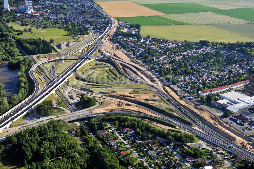 Luftbild Braunschweig - Um- und Ausbau des Autobahndreieck Braunschweig-Südwest