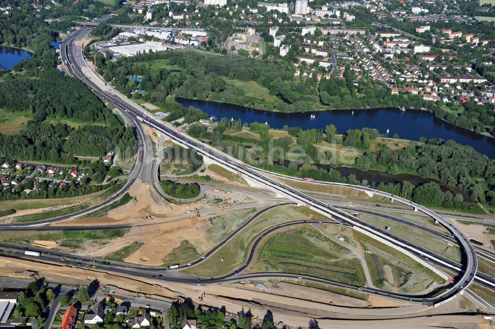 Luftaufnahme Braunschweig - Um- und Ausbau des Autobahndreieck Braunschweig-Südwest