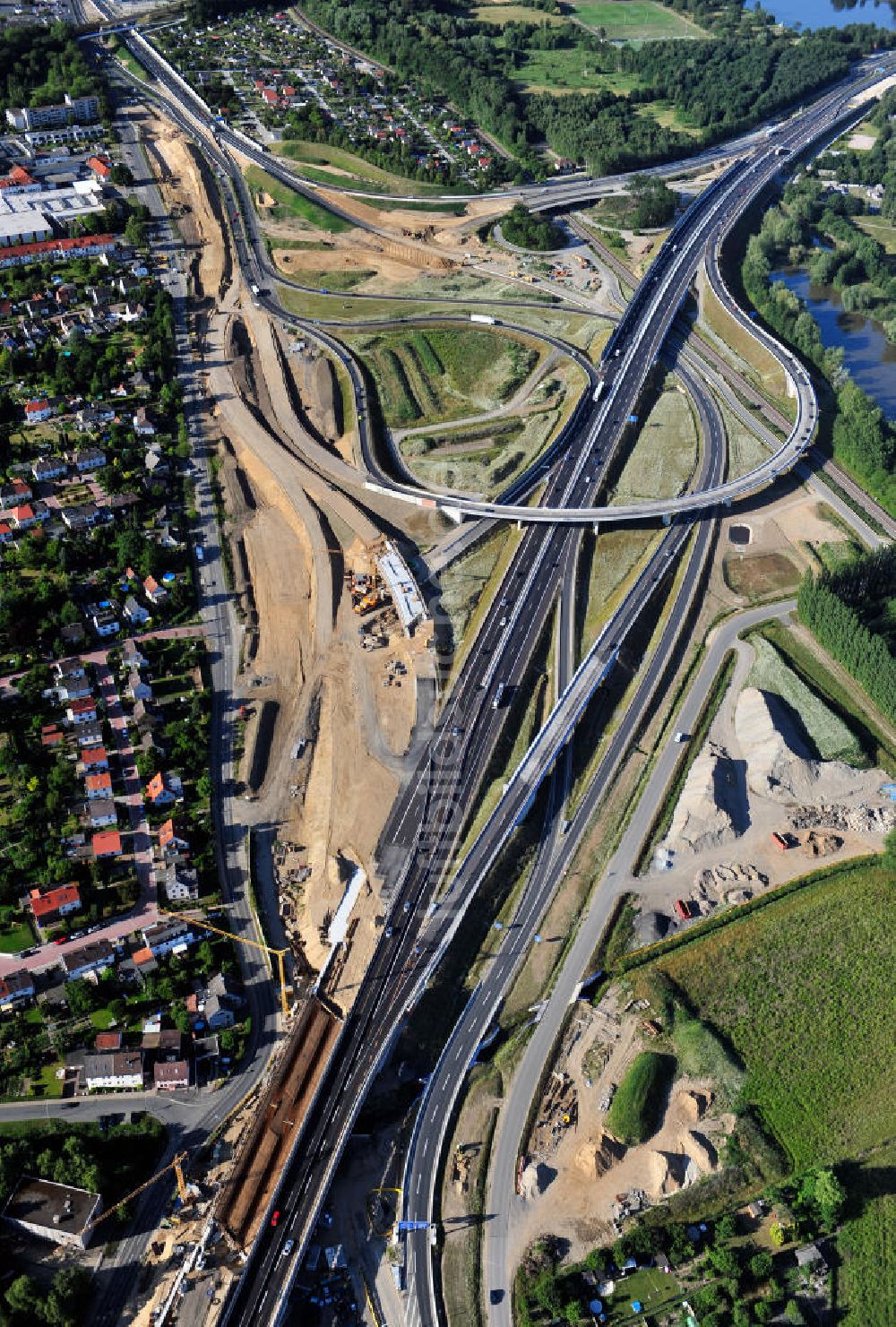 Luftbild Braunschweig - Um- und Ausbau des Autobahndreieck Braunschweig-Südwest